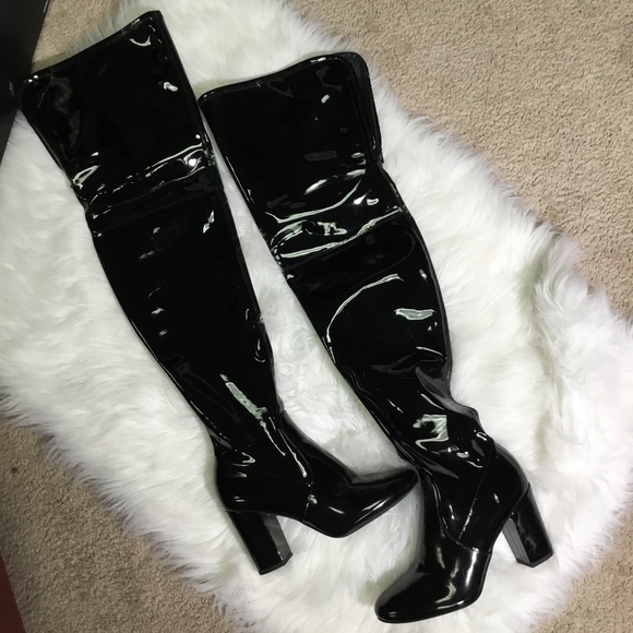 kenneth cole patent leather boots